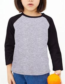 img 1 attached to Arshiner Cotton Long Sleeve T-Shirts for Girls - Stylish Baseball Tops, Tees, and Blouses