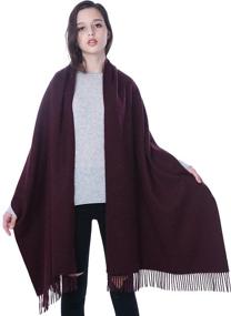 img 4 attached to 100 Cashmere Shawl Travel Stole Women's Accessories