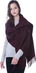 img 3 attached to 100 Cashmere Shawl Travel Stole Women's Accessories