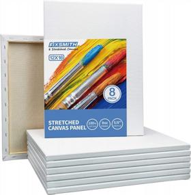 img 3 attached to Premium Stretched Cotton Canvas Pack Of 8 - White 12X16 Inch, Primed, 5/8 Inch Profile - Ideal For Acrylics, Oils And More - Great Value By FIXSMITH