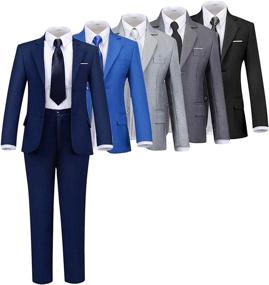 img 4 attached to 👶 Toddler Wedding Attire: Boys' Clothing Bearer Outfit Suits & Sport Coats