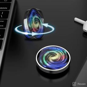 img 2 attached to 🌟 Precision Stainless Steel Decompress Star Gyro Spinning Top: Anti-Gravity Desktop Toy for Kids and Adults