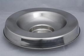img 3 attached to Indipets Heavy Duty Stainless Steel Puppy Saucer With Raised Center - 15" Diameter - Feed Multiple Puppies At Once
