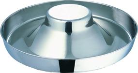 img 4 attached to Indipets Heavy Duty Stainless Steel Puppy Saucer With Raised Center - 15" Diameter - Feed Multiple Puppies At Once