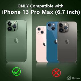 img 3 attached to 💚 SPIDERCASE iPhone 13 Pro Max Case - Crystal Clear, Non-Yellowing | 2 Tempered Glass Screen Protectors & 2 Camera Lens Protectors Included | Slim Thin Case (Alpine Green)