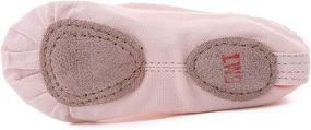 img 1 attached to STELLE Canvas Ballet Slipper Shoes for Toddler Girls at Athletic