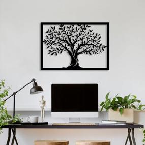 img 4 attached to Decorate Your Home With LaModaHome'S Stunning Metal Wall Art Tree Of Life - Perfect For Any Room In The House!