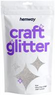 hemway craft glitter 100 г / 3,5 унции блестящие хлопья для художественных промыслов стаканы из эпоксидной смолы для скрапбукинга стеклянная школьная бумага украшения на хэллоуин - сверхтонкий (1/128 "0,008 " 0,2 мм) - серебристый логотип