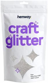 img 4 attached to Hemway Craft Glitter 100G / 3.5Oz Glitter Flakes For Arts Crafts Tumblers Resin Epoxy Scrapbook Glass Schools Paper Halloween Decorations - Ultrafine (1/128" 0.008" 0.2Mm) - Silver