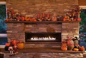 img 1 attached to HUAYI Autumn Backdrop Thanksgiving Day Photography Banner Countryside Fireplace Gnomes Pumpkin Decorations Back Drops Newborn Kids Child Portrait Photo Studio Booth Background Vintage Rustic Wallpaper