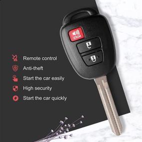 img 3 attached to 🔑 Key Fob Keyless Entry Remote for Toyota Sequoia, Tacoma, Tundra, Highlander, RAV4 - Fits 2020 Sequoia, 2019 Tacoma, 2018-2019 Tundra, 2018-2019 Sequoia SR5, 2014-2019 Highlander LE, 2013-2018 RAV4 US Built LE, XLE - Replaces gq4-52t with H Chip