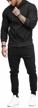 men's 2 piece hooded tracksuit sweatsuit set with joggers and hoodie for gym workout & jogging logo