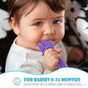 img 2 attached to 👶 BPA-Free Silicone Baby Molar Teether Teething Toys - Soothing Chew Toys for Babies 0-6 Months and 6-12 Months - Set of 8