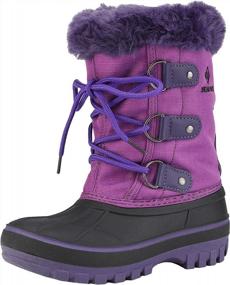 img 4 attached to Warm And Cozy Faux Fur-Lined Snow Boots For Boys & Girls By DREAM PAIRS