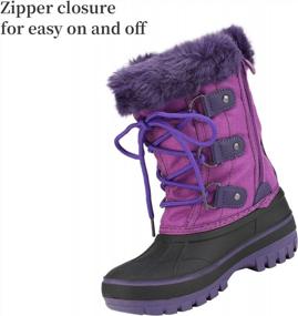img 2 attached to Warm And Cozy Faux Fur-Lined Snow Boots For Boys & Girls By DREAM PAIRS