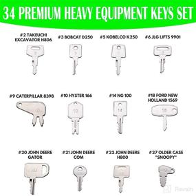 img 3 attached to 34 Premium Replacement Heavy Equipment Keys Construction Ignition Key Set - Fits Caterpillar, Komatsu, Kubota, Case, John Deere, Toyota, Hyster, Takeuchi, Ford, New Holland & More - WAH LIN PARTS