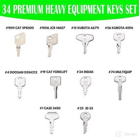 img 1 attached to 34 Premium Replacement Heavy Equipment Keys Construction Ignition Key Set - Fits Caterpillar, Komatsu, Kubota, Case, John Deere, Toyota, Hyster, Takeuchi, Ford, New Holland & More - WAH LIN PARTS