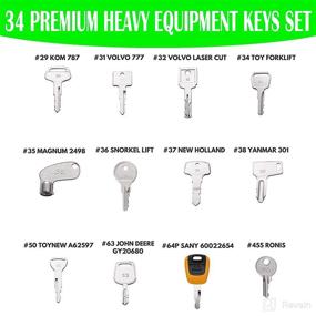 img 2 attached to 34 Premium Replacement Heavy Equipment Keys Construction Ignition Key Set - Fits Caterpillar, Komatsu, Kubota, Case, John Deere, Toyota, Hyster, Takeuchi, Ford, New Holland & More - WAH LIN PARTS