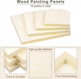 img 2 attached to Aodaer 10 Packs 4 Sizes Wood Painting Panels Unfinished Wood Canvas Board Wooden Paint Pouring Panel Boards For Painting, Arts Use, Crafts, Drawing Home Decor(6 X 6, 8 X 8, 10 X 10, 12 X 12 Inch)