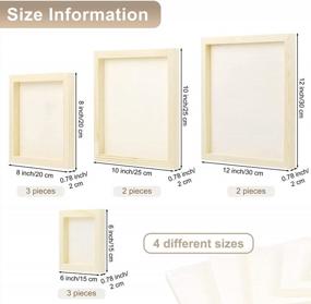 img 3 attached to Aodaer 10 Packs 4 Sizes Wood Painting Panels Unfinished Wood Canvas Board Wooden Paint Pouring Panel Boards For Painting, Arts Use, Crafts, Drawing Home Decor(6 X 6, 8 X 8, 10 X 10, 12 X 12 Inch)