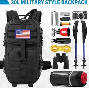 img 3 attached to SHARKMOUTH SHARKMOUTH Tactical Hydration Pack Backpack Military Insulated Backpack With 2 5L Leakproof Water Bladder For Men Women Great For Hiking Running Hunting Riding Cycling Climbing Camping