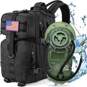 img 4 attached to SHARKMOUTH SHARKMOUTH Tactical Hydration Pack Backpack Military Insulated Backpack With 2 5L Leakproof Water Bladder For Men Women Great For Hiking Running Hunting Riding Cycling Climbing Camping