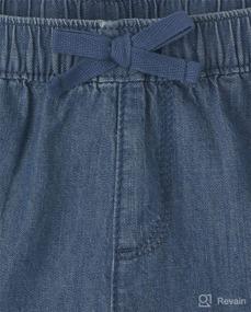 img 3 attached to 👖 Explore Adorable Denim Pull on Shorts for Baby and Toddler Girls at The Children's Place