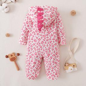 img 2 attached to Adorable Dinosaur Footed Pajamas For Newborns: Unisex Hooded Rompers With Non-Slip Soles - Available In Sizes 0-24 Months