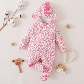img 3 attached to Adorable Dinosaur Footed Pajamas For Newborns: Unisex Hooded Rompers With Non-Slip Soles - Available In Sizes 0-24 Months
