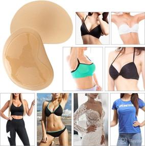 img 2 attached to 👙 Breathable Silicone Bra Inserts - Lift Breast Pads with Push Up Sticky Cups for Women (3 Pairs)