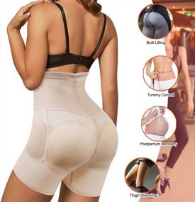 img 1 attached to High-Waisted Women'S Body Shaper With Hip And Thigh Padding For Tummy Control And Butt Lifting: Slimming Panties And Thigh Slimmer Shapewear