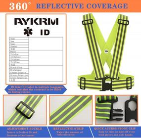 img 2 attached to Stay Safe And Visible With AYKRM 9 Color Reflective Vest For Running, Cycling, Motorcycle And Dog Walking