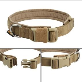 img 1 attached to 🐾 Top-Quality Adjustable Military Dog Collar by EXCELLENT ELITE SPANKER - Quick Release Nylon, Soft Padded for Small to Medium Dogs