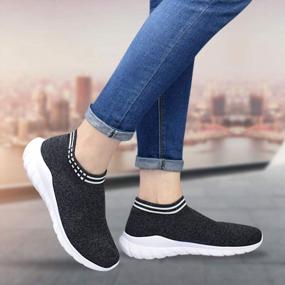 img 3 attached to Women'S Lightweight Breathable Running Shoes Walking Sneakers Slip On Sock Shoes Size 5.5-10.5