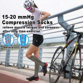 img 2 attached to 2 Pack Compression Socks For Men & Women - Cushion Pad, Arch Support, Running Circulation Support