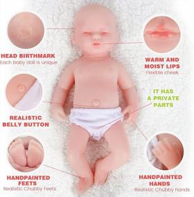 img 2 attached to 15-дюймовая силиконовая кукла-реборн IVITA для всего тела, мальчик - не виниловый материал, реалистичная кукла для новорожденных