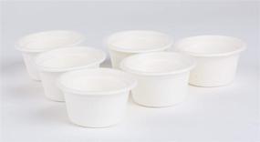img 2 attached to Compostable Sugarcane/Bagasse Golden Apple Portion Cups - 2oz, 100ct: Biodegradable & Sample Food Cops