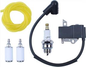img 4 attached to Ignition Coil Spark Plug Fuel Filter Line Kit For Husqvarna 125E, 125C, 125L, Etc. Trimmer Brushcutter - HAISHINE