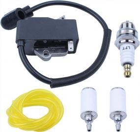 img 3 attached to Ignition Coil Spark Plug Fuel Filter Line Kit For Husqvarna 125E, 125C, 125L, Etc. Trimmer Brushcutter - HAISHINE