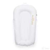 👶 dockatot deluxe+ dock baby lounger: lightweight & portable, suitable from newborn to 8 months - pristine white logo