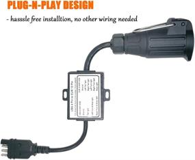 img 3 attached to Преобразователь света автомобиля в прицеп Plug and Play: адаптирует 4-контактный плоский штекер США к круглому европейскому 13-контактному штекеру - CARROFIX