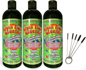 img 3 attached to Ultimate Combo: Green Piece Glass Cleaner and Brush Set - 3 Bottles-16 oz + 5 Mini Tube Cleaners with Keychain Ring