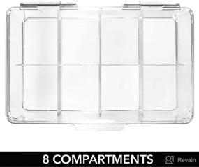 img 1 attached to mDesign Clear Plastic Tea Bag Divided Storage Organizer Container Box - 4 Pack
