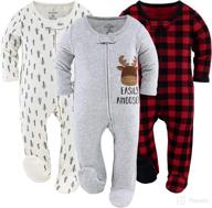 👶 the peanutshell footed baby sleepers: buffalo plaid & woodland styles, newborn to 12 months, for boys and girls logo