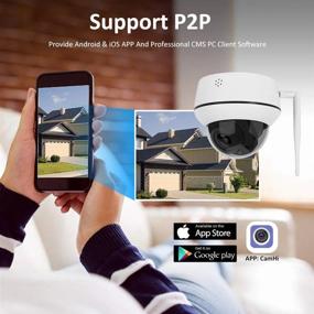 img 2 attached to EVERSECU Vandalproof 2.4Ghz WiFi Motorized PTZ IP Dome Ceiling Auto-Cruise Outdoor Security Metal Dome Camera With 1080P 5X Optical Zoom,IR Night Vision,RTSP And E-Mail Push Alerts