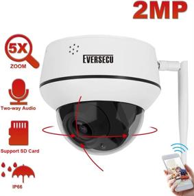 img 3 attached to EVERSECU Vandalproof 2.4Ghz WiFi Motorized PTZ IP Dome Ceiling Auto-Cruise Outdoor Security Metal Dome Camera With 1080P 5X Optical Zoom,IR Night Vision,RTSP And E-Mail Push Alerts