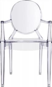 img 1 attached to Contemporary Transparent Polycarbonate Plastic Ghost Chair Armchair With Arm By 2Xhome