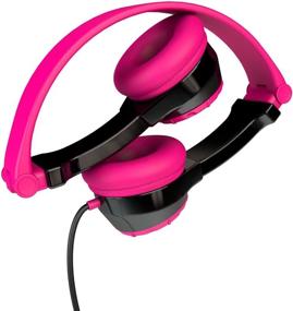 img 2 attached to 🎧 JLAB JBuddies Folding Kids Wired Headphones | Toddler Headphones | Noise Isolation | Kids Safe | Volume Limiting Headphones | Headphones for Children | Black/Pink