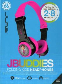 img 3 attached to 🎧 JLAB JBuddies Folding Kids Wired Headphones | Toddler Headphones | Noise Isolation | Kids Safe | Volume Limiting Headphones | Headphones for Children | Black/Pink