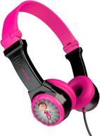 🎧 jlab jbuddies folding kids wired headphones | toddler headphones | noise isolation | kids safe | volume limiting headphones | headphones for children | black/pink logo